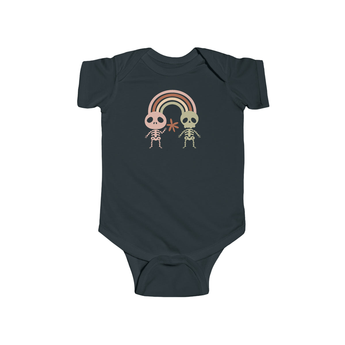 Rainbow Skeletons Infant Fine Jersey Bodysuit