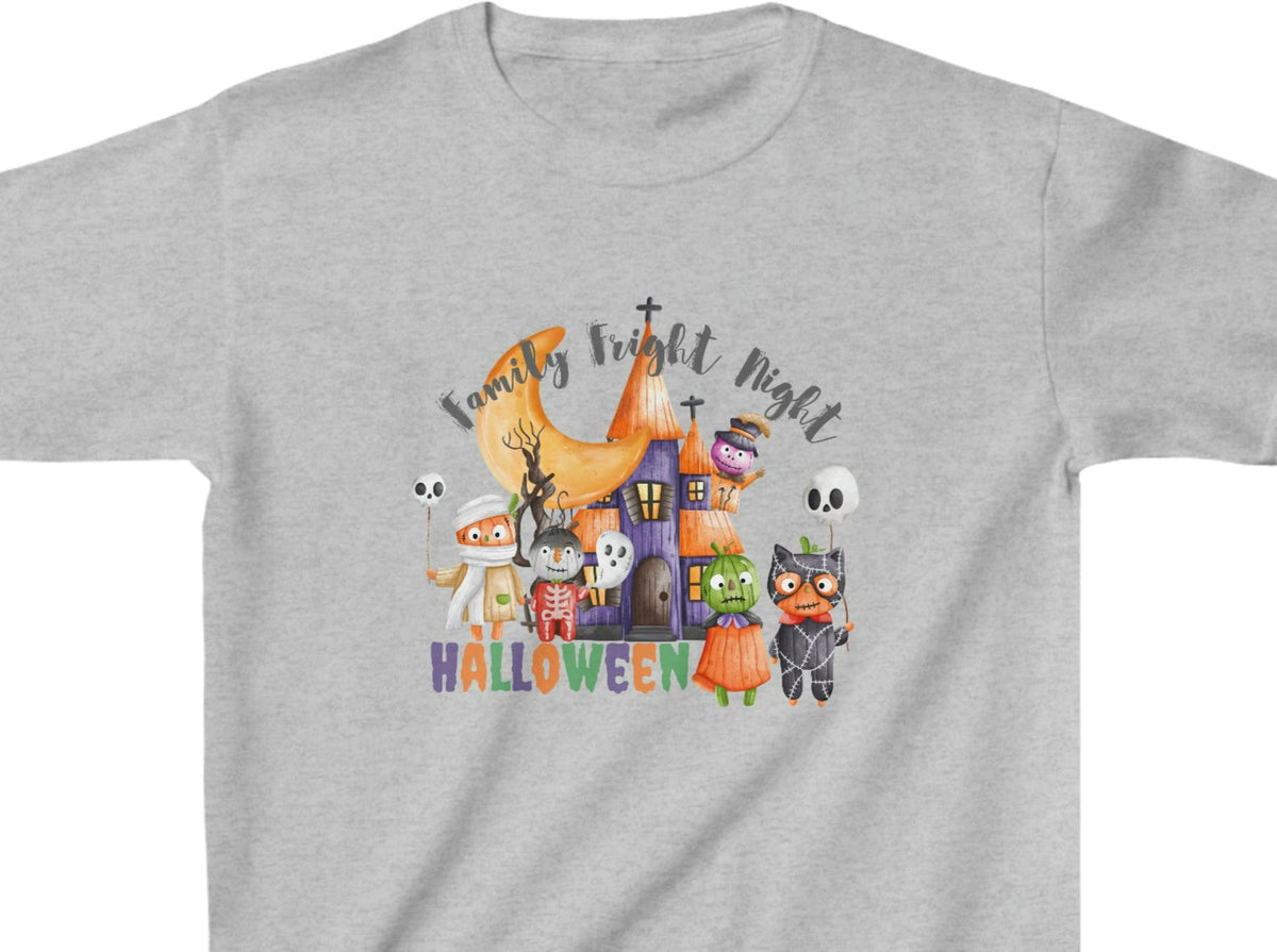 5 Person Family Fright Night Kids Heavy Cotton™ Tee.