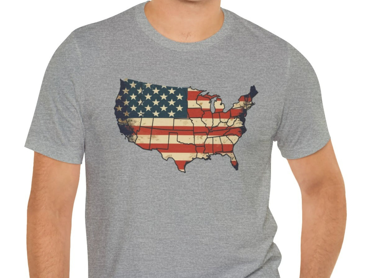 Flag Over America Unisex Jersey Short Sleeve Tee.