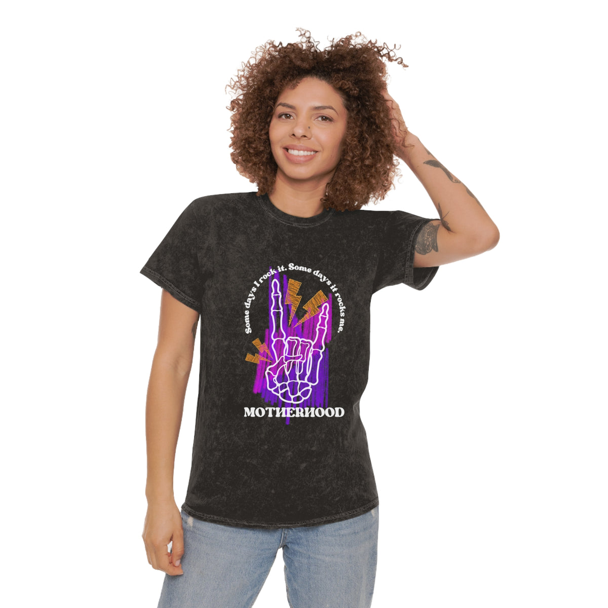 Spooky Motherhood Rocks Mineral Wash T-Shirt