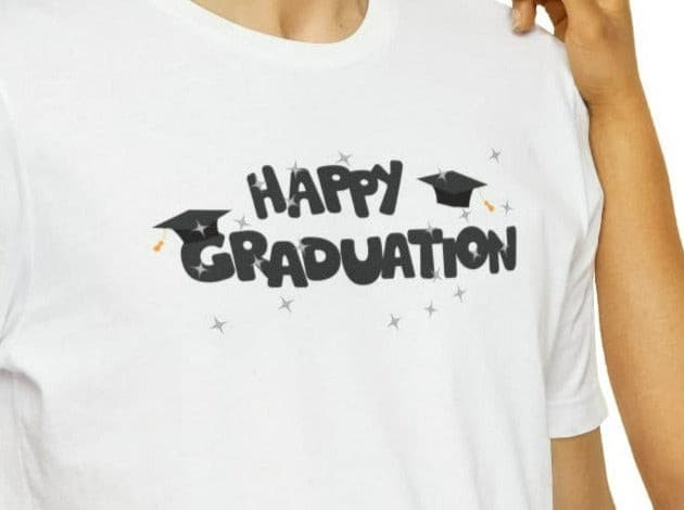 Happy Graduation Unisex Jersey Short Sleeve Tee.