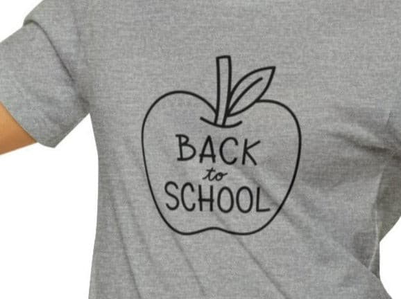 Back to School Apple Unisex Jersey Short Sleeve Tee.