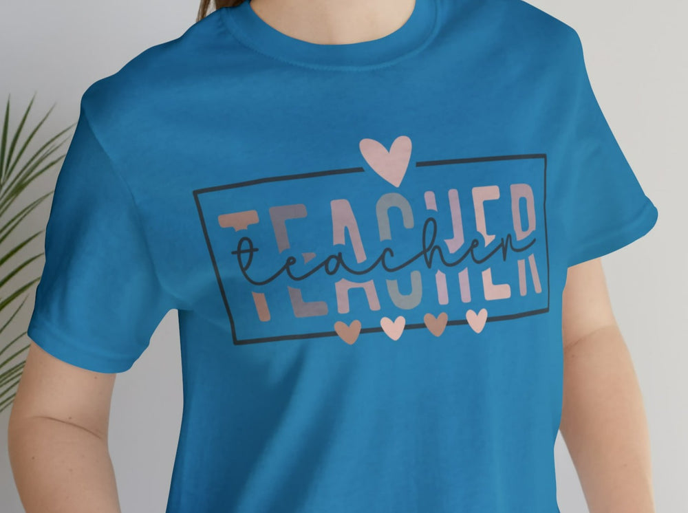 Teacher Hearts Unisex Jersey Short Sleeve Tee.